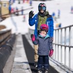 People riding the lift over at snowtubing at Blue Mountain Resort